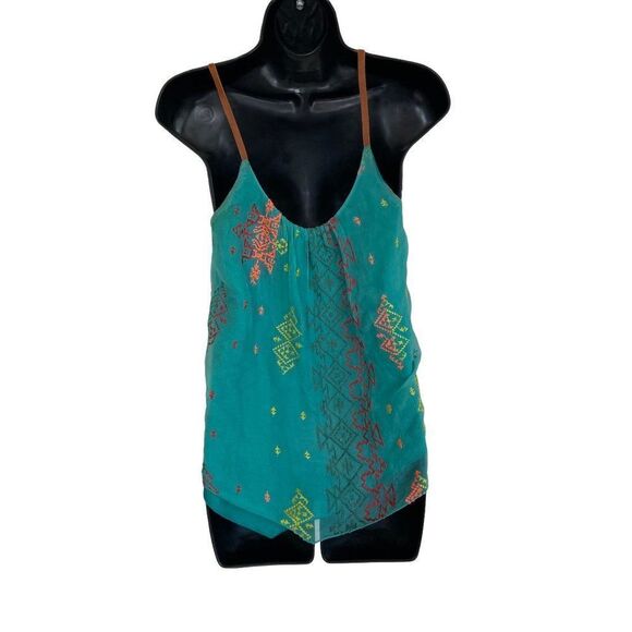 Twelfth Street by Cynthia Vincent Anthropology Silk Camisole BOHO - Picture 2 of 5
